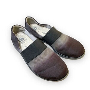 Clarks Cloudsteppers Fabric Comfort Shoe 6W‎ Black Ombré Soft Footbed Orthopedic